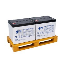 Pack 2 bater�as Gel PBCG12-100 | 12 Voltios 100 Amperios C�clica